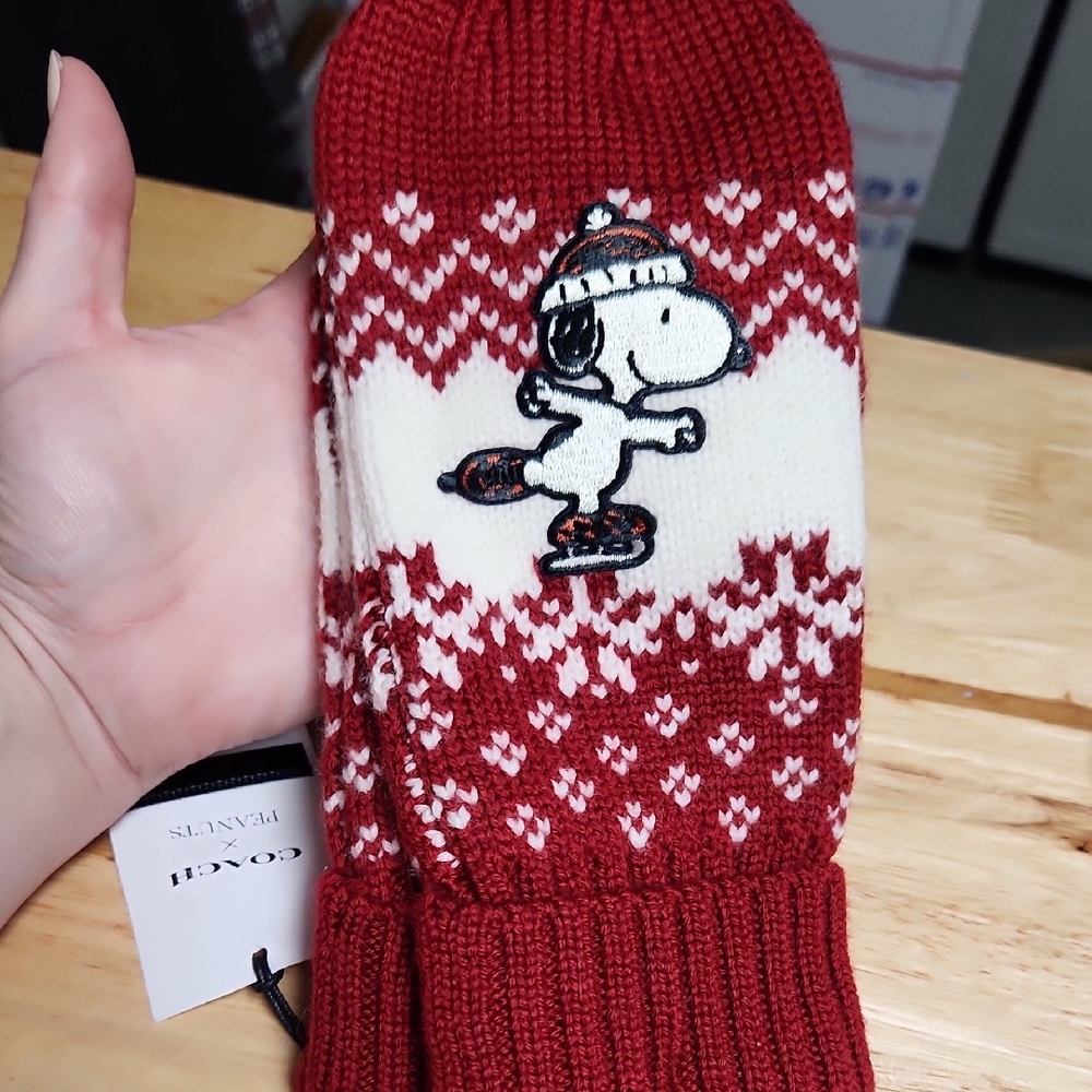 Coach X Peanuts Mittens - Picture 5 of 5